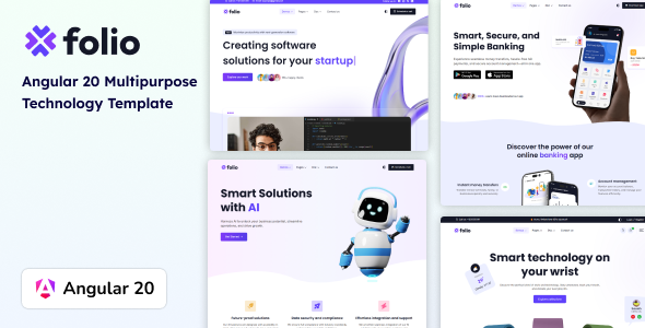 Folio – Angular 20 Multipurpose Technology Template