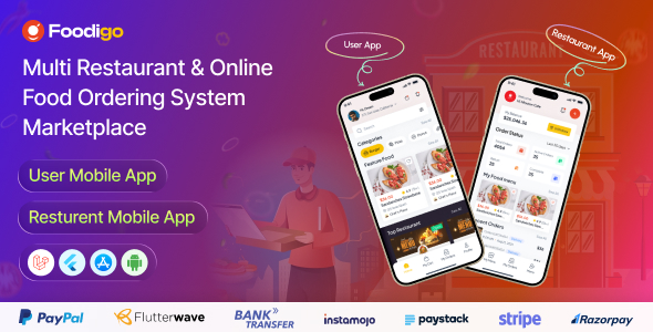 Foodigo – Online Restaurant and Food Ordering Platform Flutter User  Restaurant Mobile App