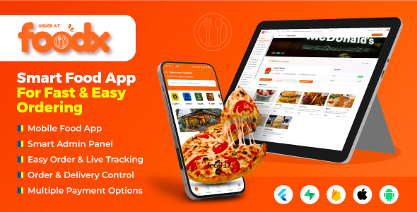 Foodx Multi Restaurant – Food Ordering App with Admin