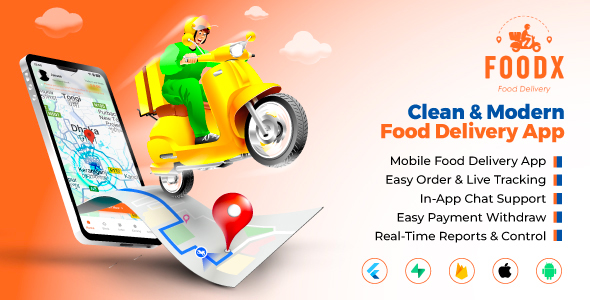 Foodx Multi Restaurant – Food Ordering Delivery Man App