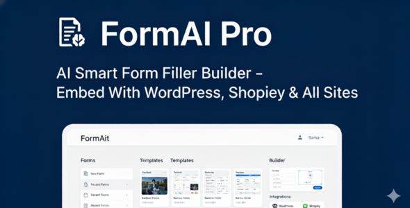 FormAl Pro – Al Smart Form Filler Builder – Embed With WordPress, Shopify All Sites