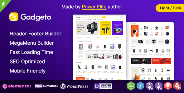Gadgeto WP – Electronics Store Elementor WooCommerce Theme