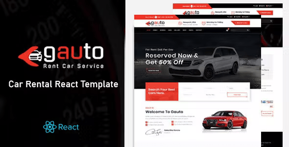 Gauto – Car Rental React Template