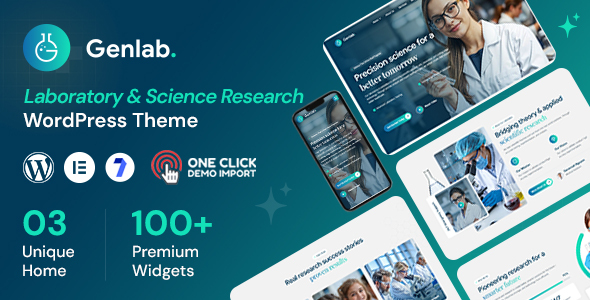 Genlab – Laboratory  Science Research WordPress Theme