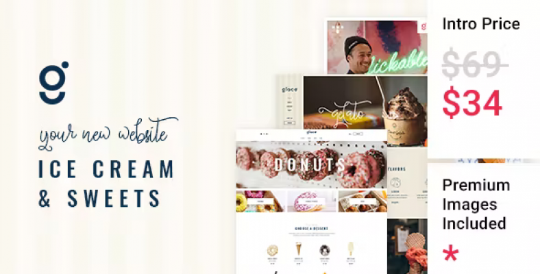 Glacé – Ice Cream  Sweet Shop Theme