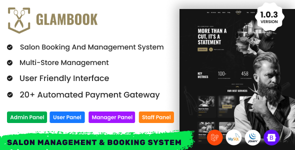 GlamBook – Salon Management  Booking System