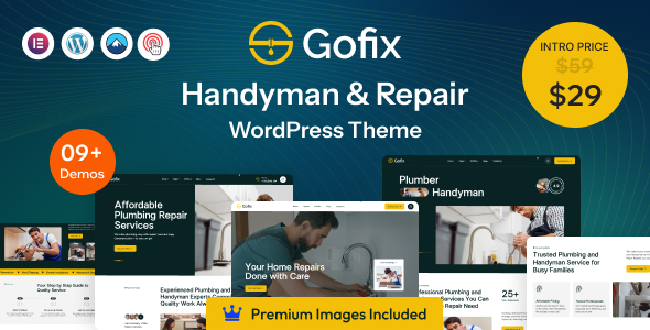 Gofix – Handyman  Repair Service WordPress Theme