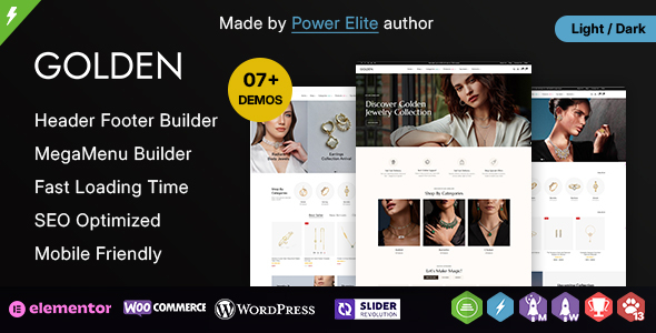 Golden – Jewelry Store and Gem Stone WordPress Theme