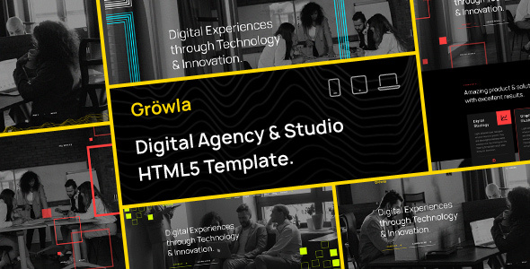 Gröwla – Digital Agency  Studio HTML Template