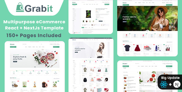 Grabit – Multipurpose eCommerce React + NextJs Template