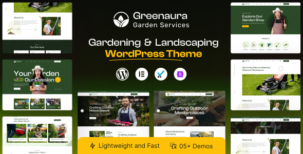 Greenaura – Gardening  Landscape WordPress Theme