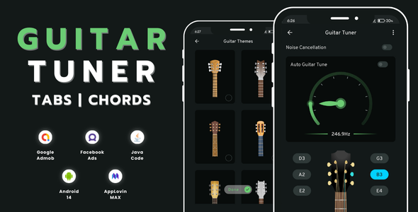 Guitar Tuner Tabs  Chords with AdMob Ads Android