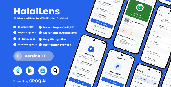 HalalLens – Advanced AI Halal Food Scanner  Vision OCR Ingredient Analyzer Flutter App
