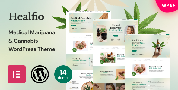 Healfio – Medical Marijuana  Cannabis WordPress Theme