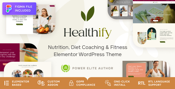 Healthify – Weight Loss Recipes, Fitness  Health Coaching WordPress Theme