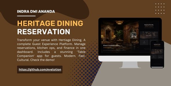 Heritage Dining – Restaurant Reservation  Guest Experience Platform (Next.js 16)