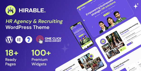 Hirable – Human Resources  Recruiting WordPress Theme