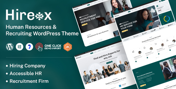Hireox – Human Resources  Recruiting WordPress Theme