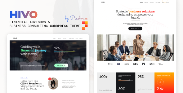 Hivo – Business Consulting  Finance WordPress Theme