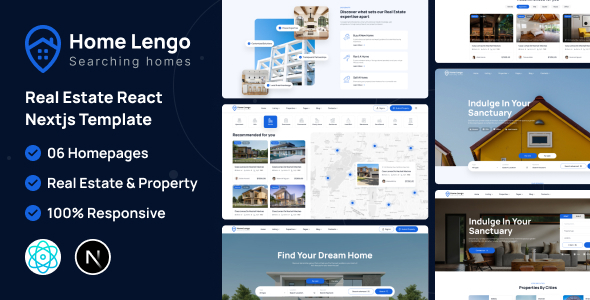 Homelengo – Real Estate React NextJS Template