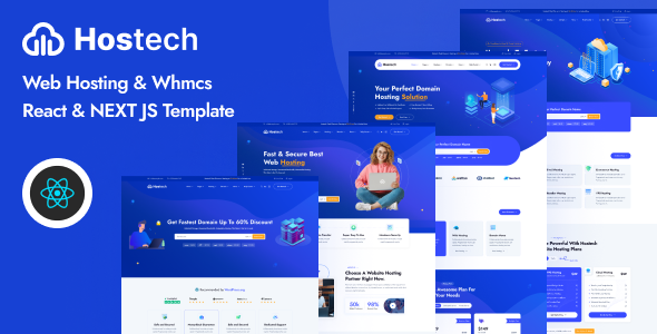 Hostech – Web Hosting Services React NEXT JS Template