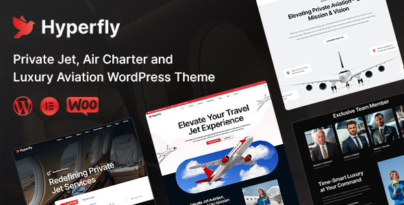 HyperFly – Private Jet Charter  Aviation WordPress Theme