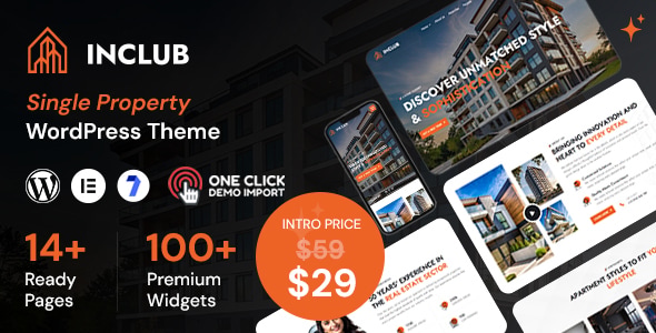 Inclub – Single Property WordPress Theme