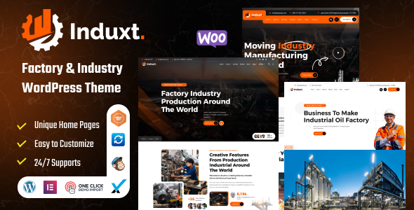 Induxt – Factory  Industry WordPress Theme
