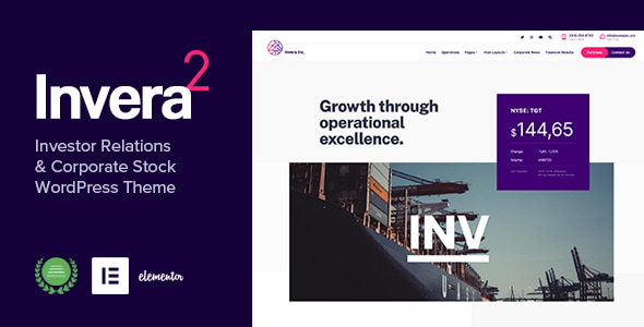 Invera – Investor Relations  Corporate Information WordPress Theme
