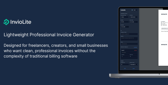 InvioLite – Lightweight Professional Invoice Generator