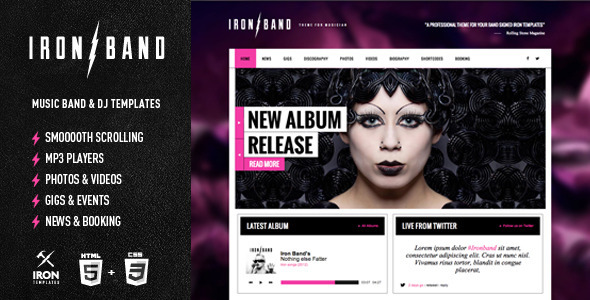 IronBand – Responsive Music Band  DJ template