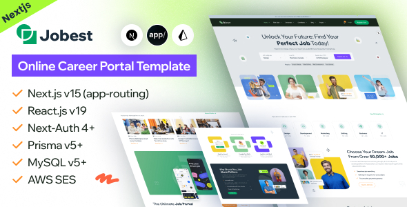 Jobest – Next.js 15 Career Portal  Job Board Functional Template