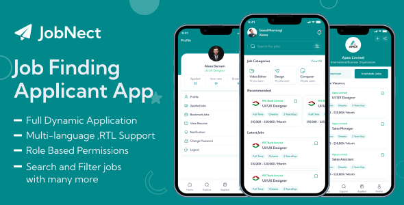 JobNect – The Job Seeking  Finding Applicant App