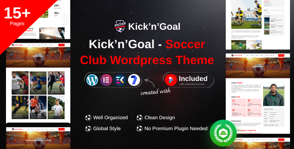 KicknGoal – Soccer and Football Club WordPress Theme