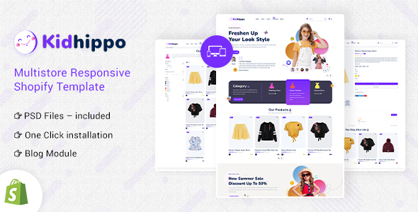 kidhippo –  Kids Toy  Cloth Multipurpose Shopify Theme