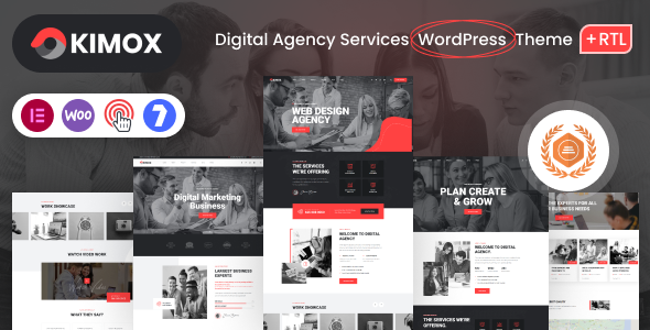 Kimox – Digital Agency Services WordPress Theme + RTL