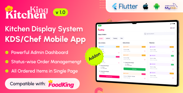 KitchenKing – Smart Restaurant Kitchen Display System (KDS) App For FoodKing