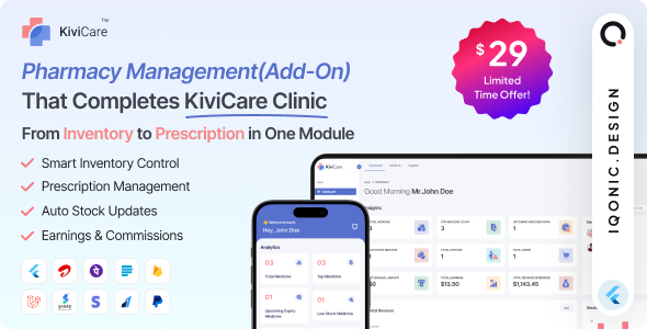 KiviCare (TM) Pharma (Addon) – Pharmacy  Inventory Management in Laravel
