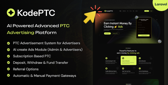 KodePTC – AI Powered Advanced PTC Advertising Platform