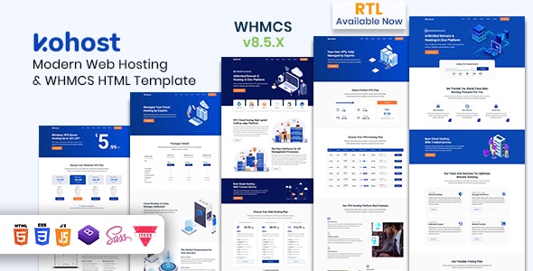 Kohost – Modern Web Hosting  WHMCS Template