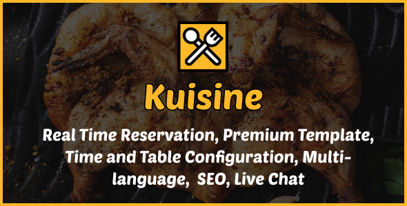 Kuisine – Restaurant Table Booking  Menu Management