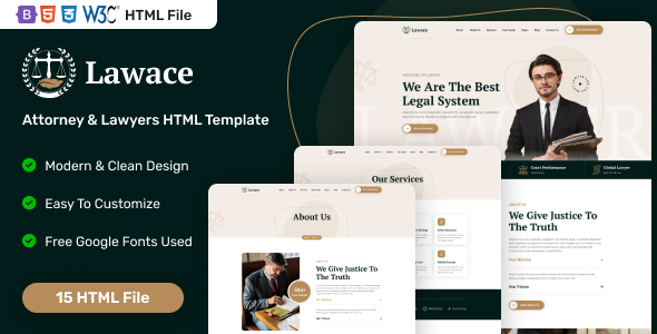 Lawace – Attorney  Lawyers HTML Template