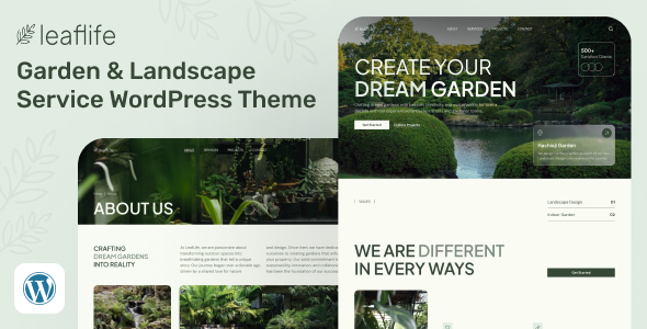 LeafLife – Garden  Landscape Service WordPress Theme