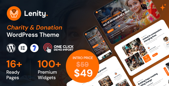Lenity – Charity  Donation WordPress Theme