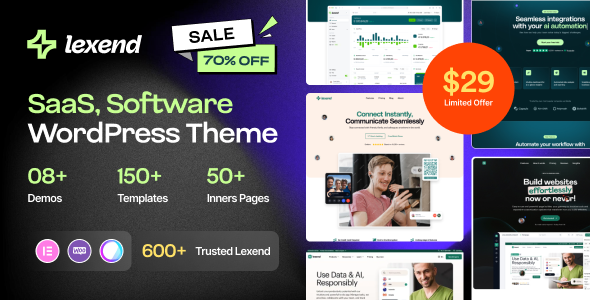 Lexend – Software, SaaS  Startup WordPress Theme