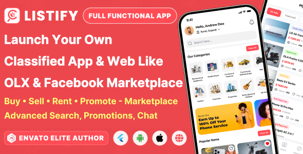 Listify – Buy  Sell Classified Marketplace | Products  Services | Short Videos | Android iOS Web