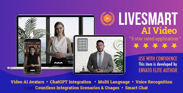 LiveSmart AI Video – Smart Video Avatars with ChatGPT | SaaS