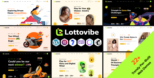 Lottovibe – Online Lotto  Lottery Giveaways WordPress Theme