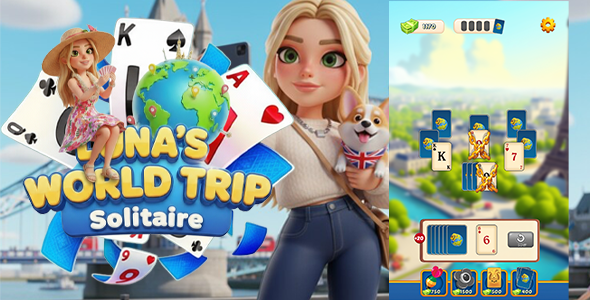 Luna#039;s World Trip: Solitaire – HTML5 Game – Solitaire Game – Construct 3