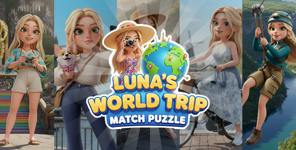 Luna World Trip: Match Puzzle – HTML5 Game – Puzzle Game – Construct 3